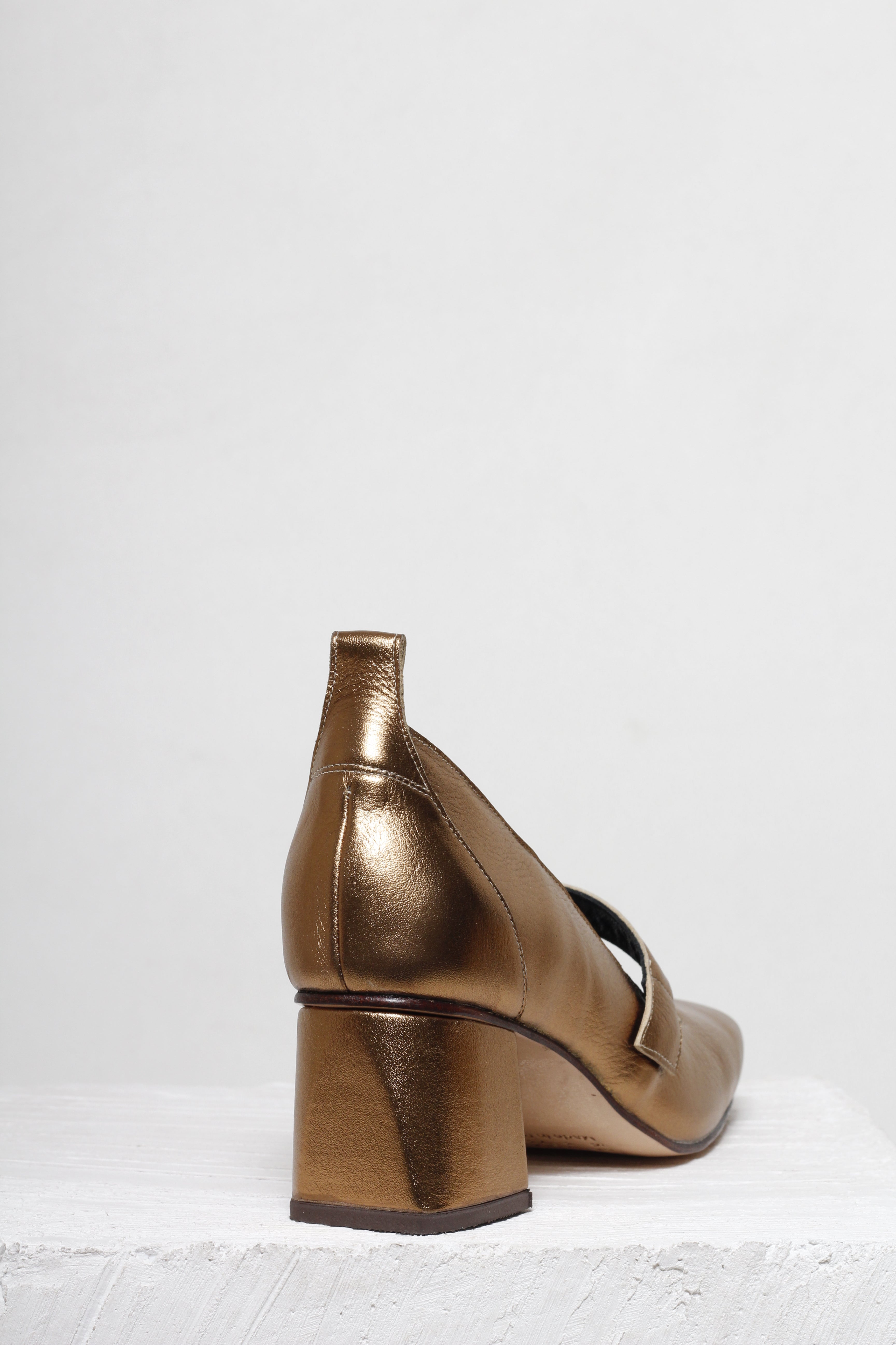 Jamille Gold Mary Jane Pumps