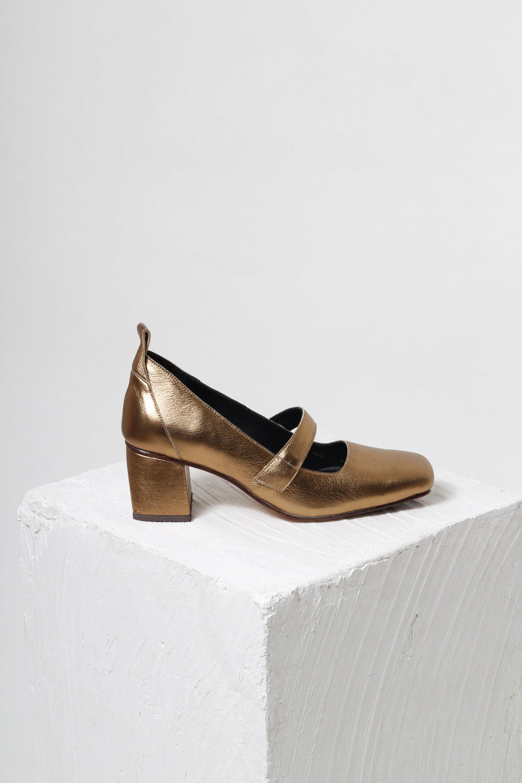 Jamille Gold Mary Jane Pumps
