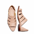 Gisele Light Tan Peep-Toe Sandals