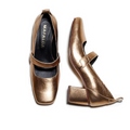 Jamille Gold Mary Jane Pumps