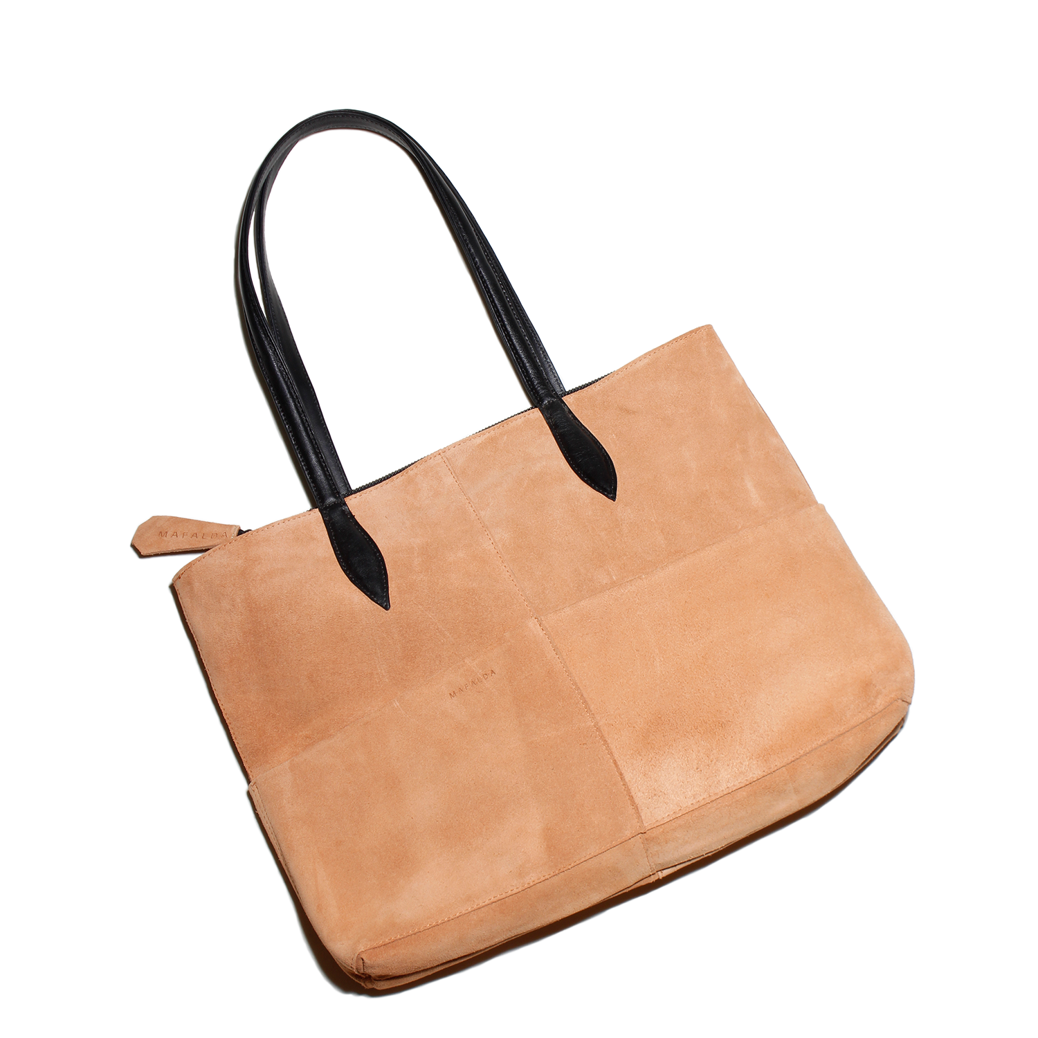 Valentina Camel Suede Tote Bag